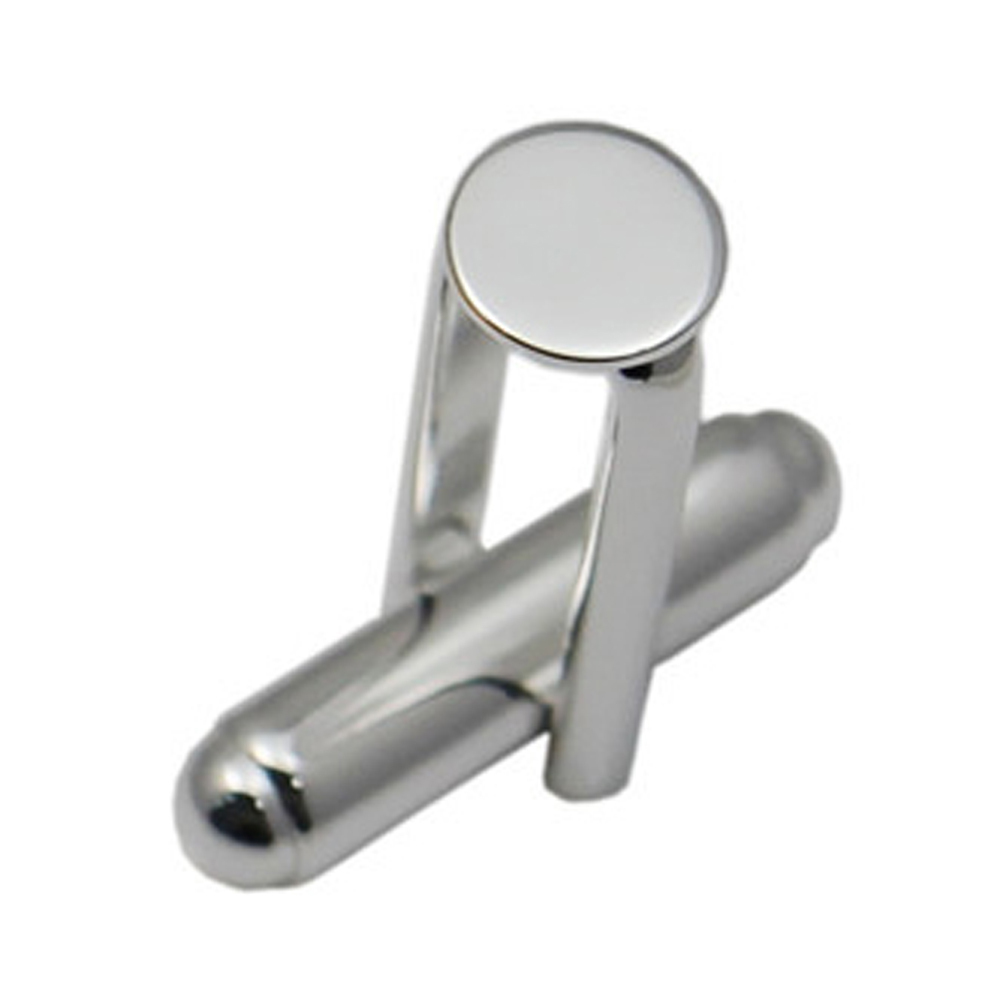 Tie Clip Silver - 925 Solid Silver Cufflink Blanks with