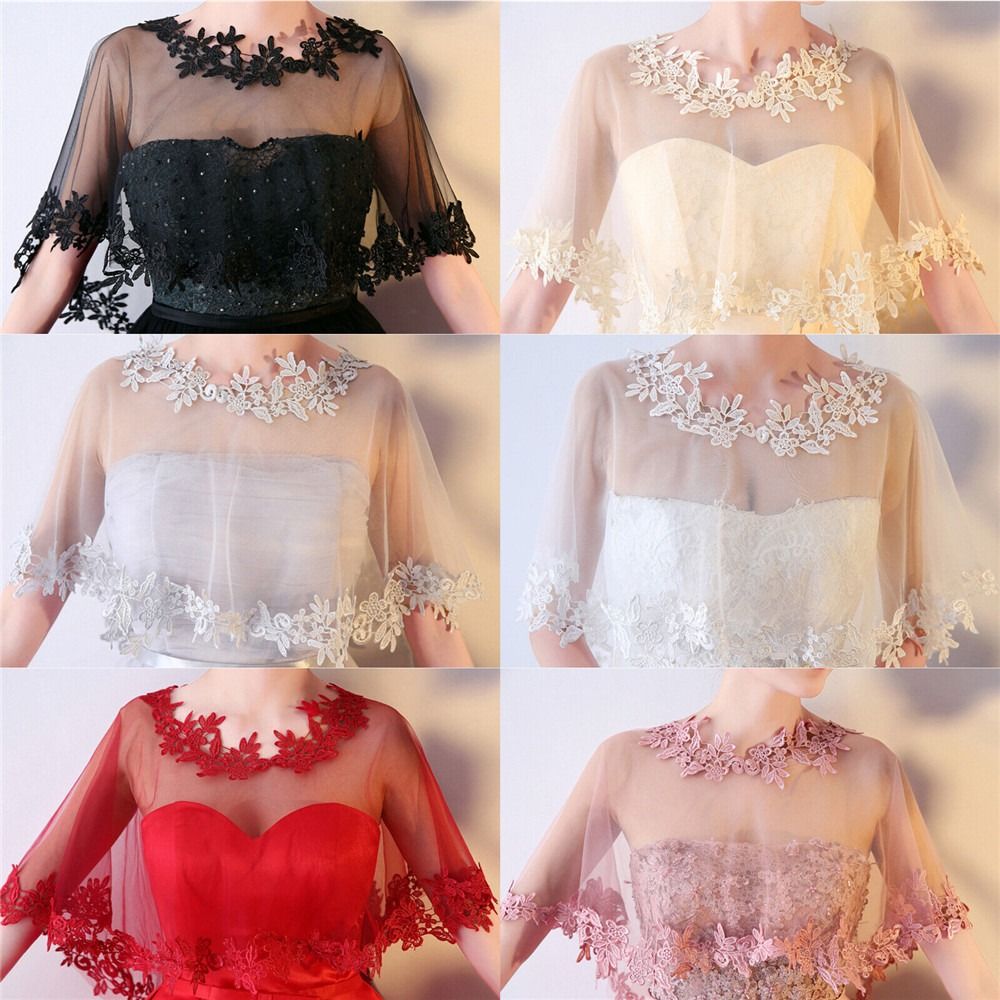 Fashion Lace Short Sleeve Shru - Stole Wedding Shawl review and price
