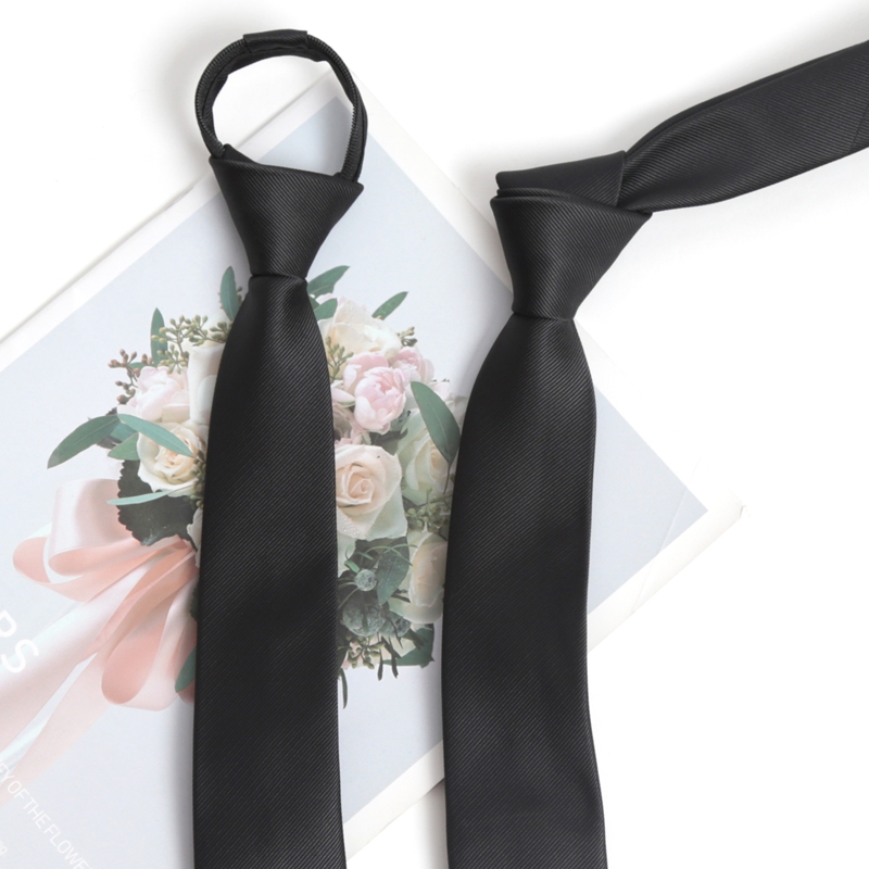 Black Colors Zipper Tie Handma - Skinny Tie Men review and price
