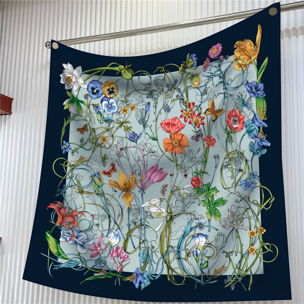 Silk Scarf Women Floral Printe - Silk Neck Scarf review and price