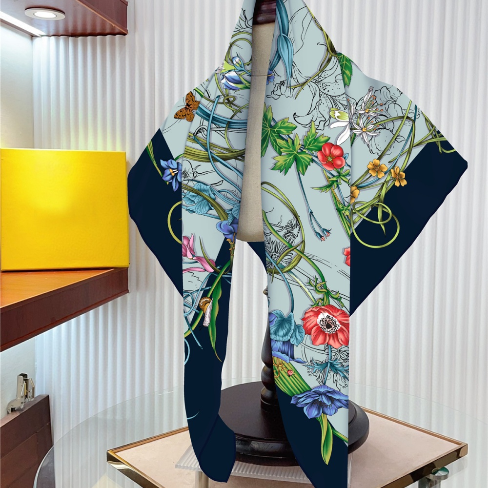 Silk Scarf Women Floral Printe - Silk Neck Scarf review and price