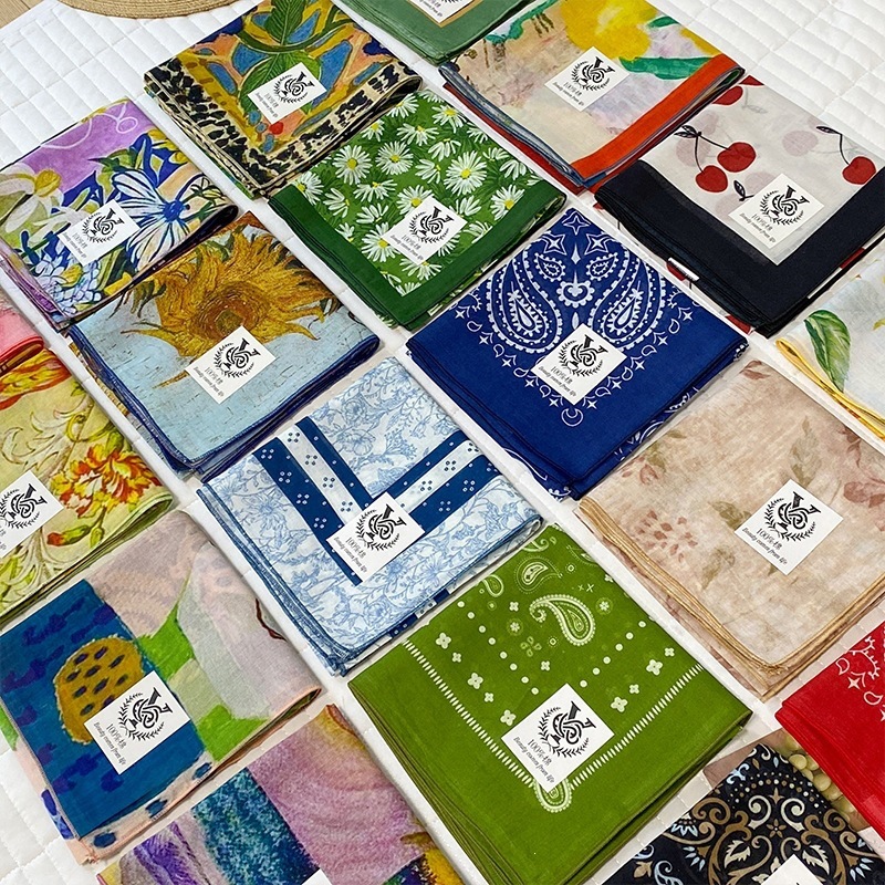 100% Cotton Square Scarf For W - Bandana Cotton review and price