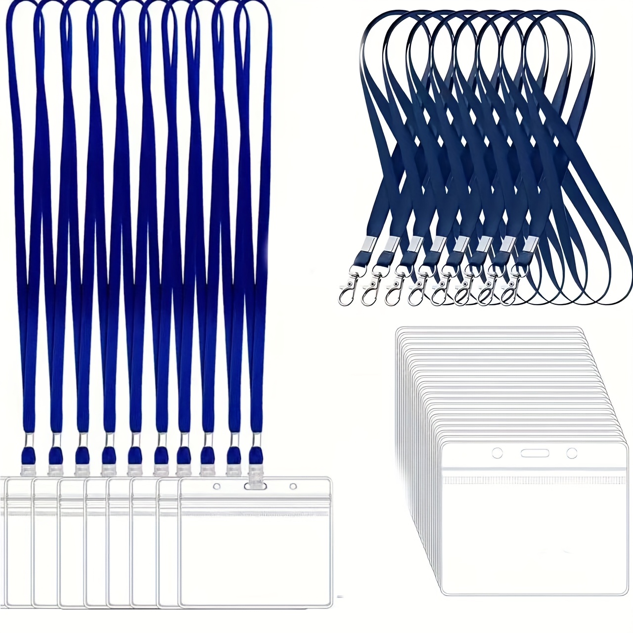 10 sets Transparent PVC ID Car - Lanyard Badge Holder review and price