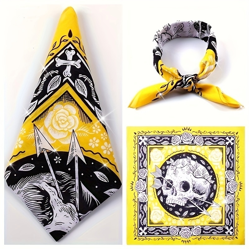 Skull Arrow Retro Headscarf Sq - Bandana Cotton review and price