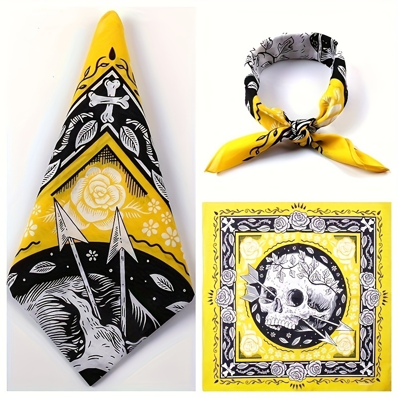 Skull Arrow Retro Headscarf Sq - Bandana Cotton review and price