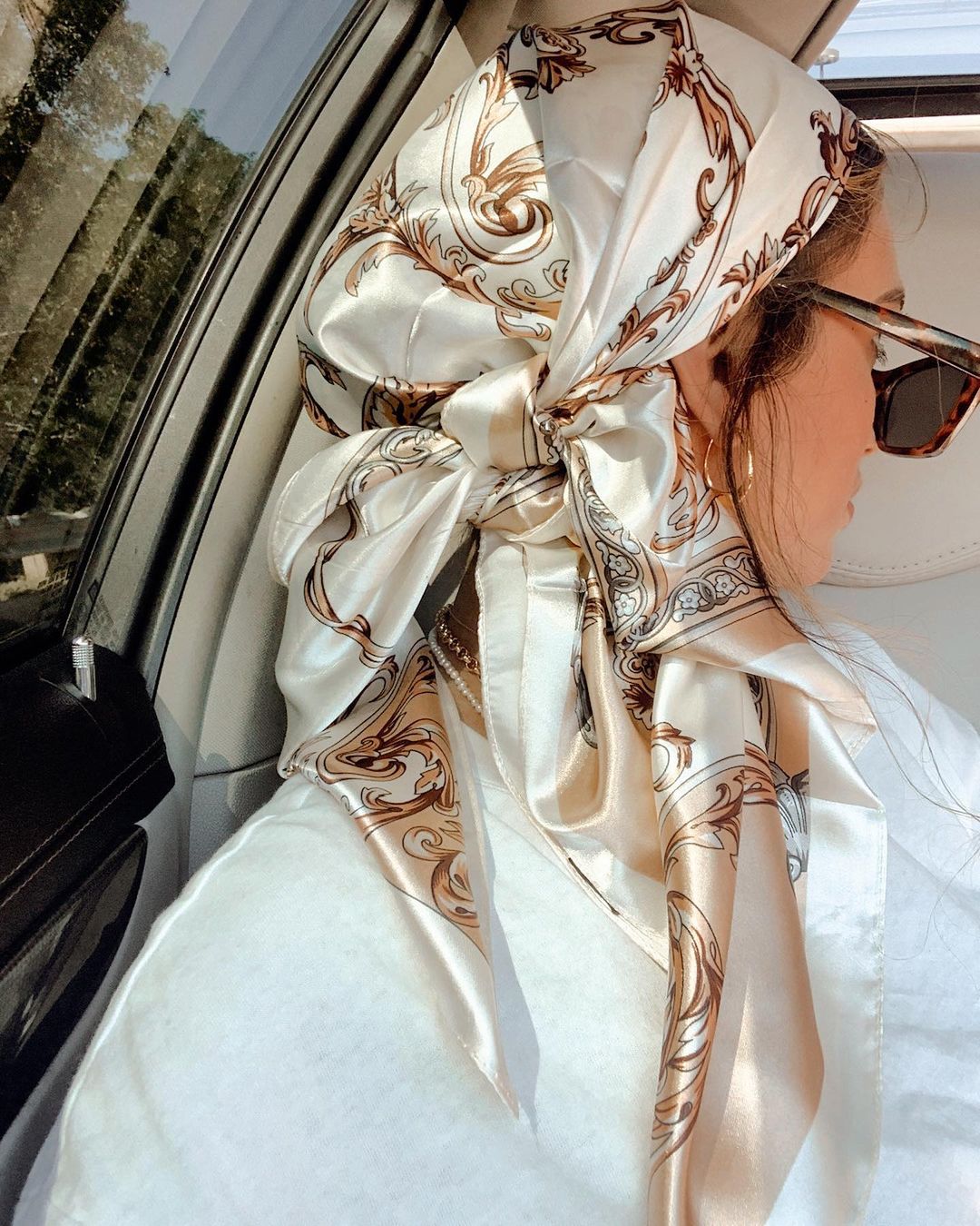 Satin Square Scarf Women Musli - Head Wrap Turban review and price