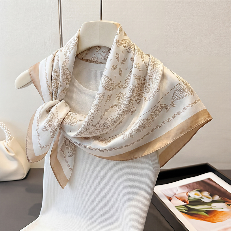 Vintage Beige Paisley Print Sq - Head Wrap Turban review and price