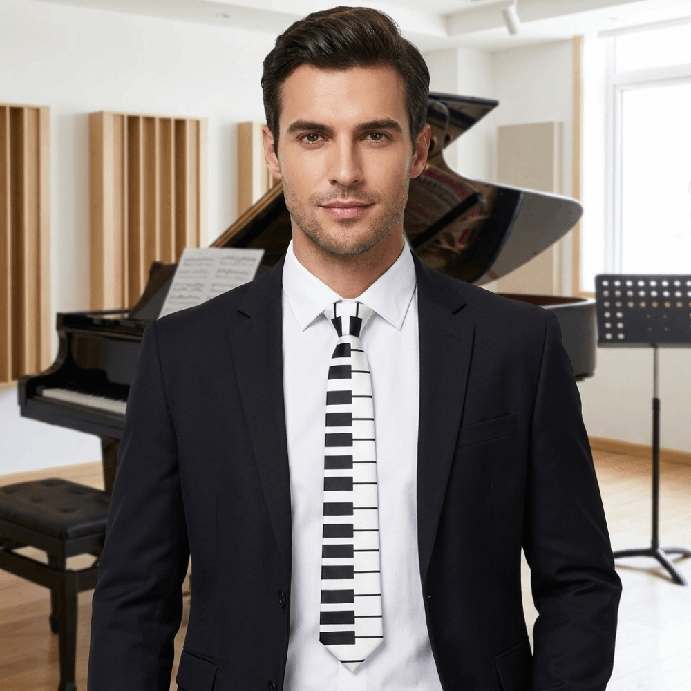 Simple Skinny Piano Necktie Sl - Skinny Tie Men review and price