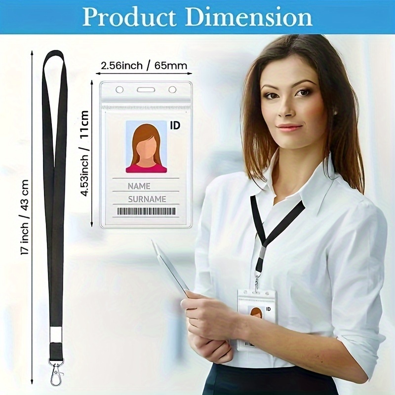 transparent waterproof name ba - Lanyard Badge Holder review and price